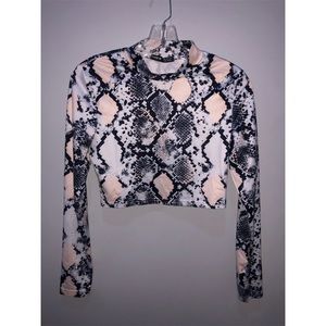 SHEIN snakeskin croptop